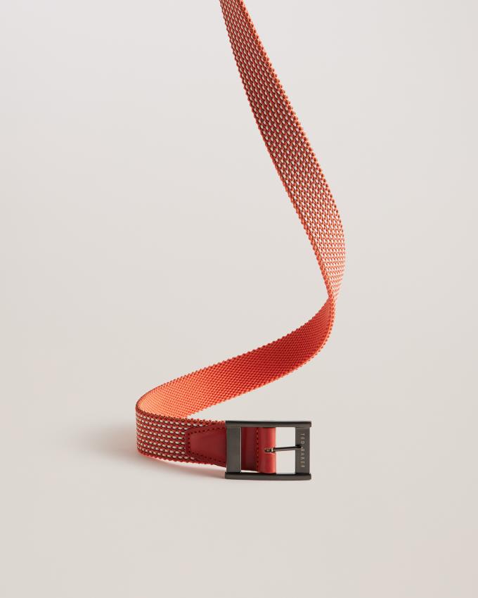 Ceinture Ted Baker Reversible Woven Elastic Orange Homme | HKO-59080479